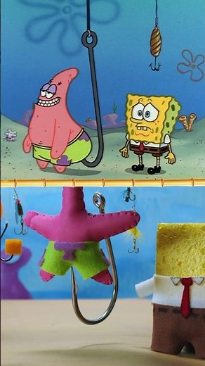 SpongeBob and Patrick Play 'Hooky' IRL! 🪝 | SpongeBob #shorts