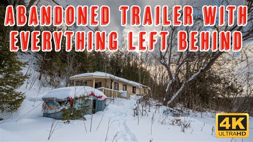 Abandoned Trailer with Everything Left Behind on the Trans-Canada Highway