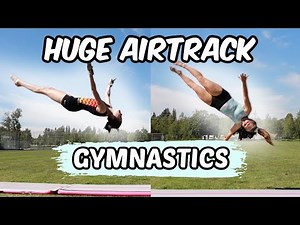 HUGE AirTrack Gymnastics Tumbling! Twisting, Layouts, & Backflips | Bethany G