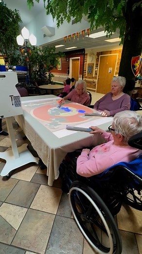 BVHC Residents enjoyed a fun-filled experience with MOBII today, grooving to Blue Suede Shoes and relaxing with soothing water movements. | Browns Valley Health Center