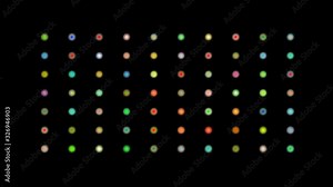 Colorful flashing chequered squares - disco effect square background