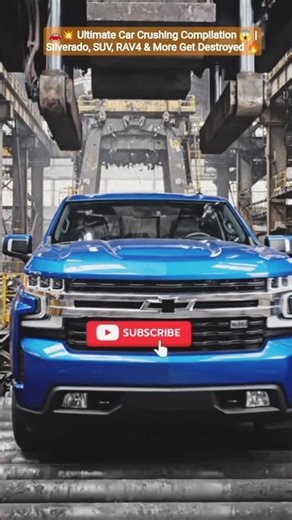 🚗💥 Ultimate Car Crushing Compilation 😱 | Silverado, SUV, RAV4 & More Get Destroyed 🔥 #shorts