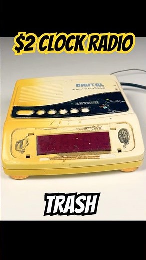 $2 90s Clock Radio Restoration – From Yellowed to Like New!