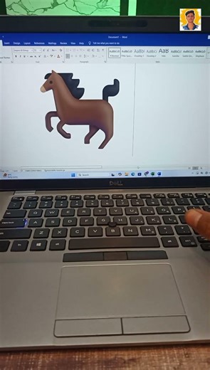 How to make a horse picture in Word using shortcut keys #laptop #viral #pc #wedding #computer