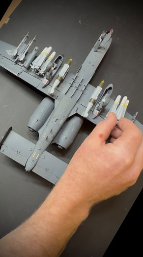 The A10 (Great Wall Hobbies 1/48) is complete! The weapons load out is much heavier than a real world example but this was at the request of the client. That’s the beauty of a commission build, you can have anything you like! This one is going to a collector in the UK and it’s a joy to spread the brrrtttt!! #scalemodels #modelaircraft #plasticmodels #a10 | Gluepaintandplastic