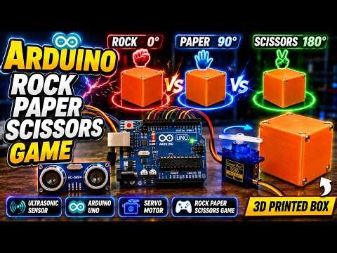 Rock Paper Scissors Game using Arduino | Ultrasonic sensor | Servo Motor
