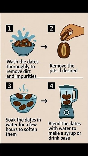 How to Make Date Syrup at Home – Wash, Pit, Soak, Blend! Healthy & Sugar-Free