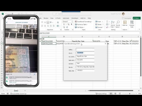 Program a Form to receive citizen identification by scanning barcode with VBA, C#, Delphi