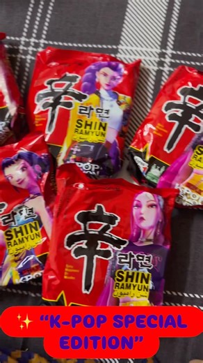 🔥 Shin Ramyun K-Pop Special Edition 🍜 5 Packs Unbox in Seconds! #ShinRamyun #KPopEdition #shorts