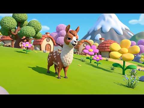 Llama Divertida que dice Hum Hum Salta | Canciones de Animales y Movimiento