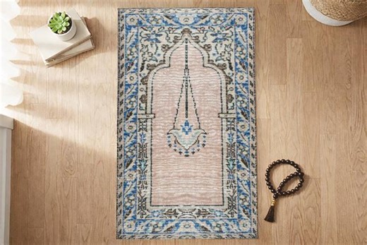 Vintage Design Rugs, Orange Rugs, Pink Rug, Muslim Home Rugs, Custom Prayer Rug, Traditional Islamic Mat, Ramadan Special Sajjada, - Etsy