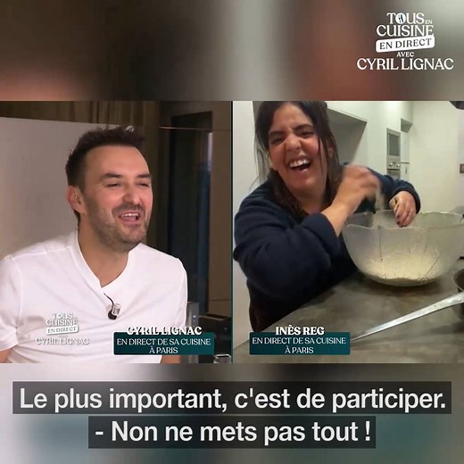 "J'ai chaud, c'est fini je suis au bout" 😂 Quand Ines Reg perd patience en pleine recette avec Cyril Lignac 🍎 Tous En Cuisine du lundi au vendredi à 18:45 Retrouvez la liste des ingrédients ici 👉 https://bit.ly/2UItDt6 | M6