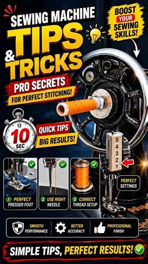 Best idea for simple sewing machine 🧵tips & tickets #sewingmachinerepair #tipsandtricks #sewin