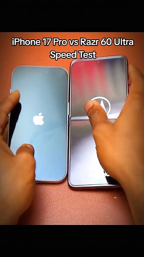 17K views · 20 reactions | iPhone 17 Pro vs Razr 60 Ultra Speed Test #iphone17pro #razr60ultra #17pro #motorola #appleiphone ⚠️ Video from AnotherTech 勇 | MiiTech | Facebook