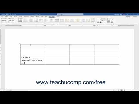 Word 2019 and 365 Tutorial Creating Tables Microsoft Training