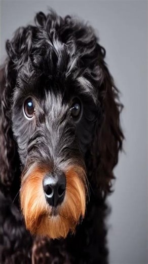 Cockapoo Portrait Warm | Dark Art #Shorts #DarkArt #AimaxOps