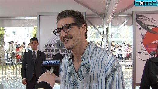 Pedro Pascal says "The Mandalorian and Grogu" is "one of the greatest adventure movies we've seen since the first #StarWars movie." #starwarscelebration #TheMandalorianAndGrogu | Extra