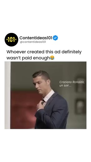 Creative Ads | Content ideas on Instagram: "Genius 🥇😭 Cristiano Ronaldo appeared in a commercial for SFR’s Ultra 4K TV service in 2014. The commercial featured Ronaldo in a playful and humorous scenario, where he shows off his football skills on a rooftop, with bystanders watching in awe on their Ultra 4K TVs. The commercial highlights the incredible clarity and detail of SFR’s 4K service, emphasizing how the picture quality brings out even the smallest details of Ronaldo’s movements. The comm