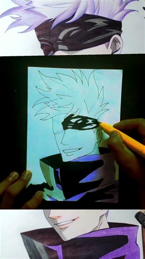 gojo drawing 2x video # #song #gojo #gojosatoru #itsmeartist #itsme artist