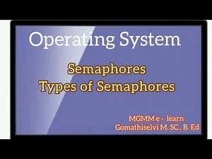 Semaphore/ types os Semaphore in Operating system/ wait and Singnal... tamil
