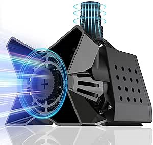 3200GPH Pond Pump - 220W Submersible Water Pump with Barrier Bag, Ultra Quiet Aquarium Pump with 33FT Power Cord for Pond, Waterfall, Fish Tank, Statuary, Hydroponic