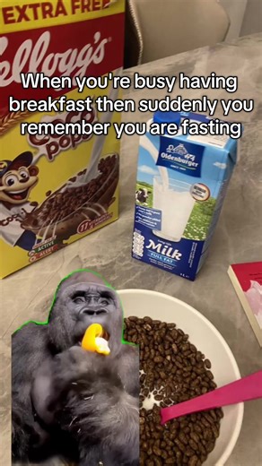 Relatable Fasting Meme: Breakfast Reminder 😂😅