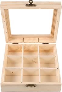 DOITOOL Tea Bag Holder Compartment Tea Box for Home Restaurant Multi-purpose Organizer for Teas Coffee Bags and Small Items Smooth Edges for Use