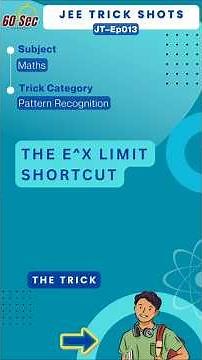 Crack JEE With This Powerful e^x Limit Technique #JEETricks #MathTechniques