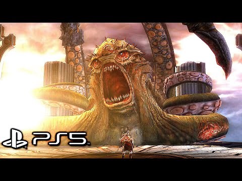 God of War 2 Remastered (PS5) - Kraken Boss Fight (4K 60FPS)