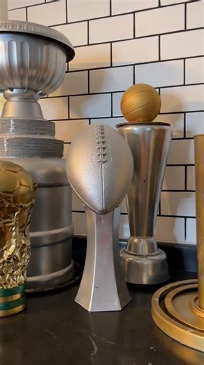 DIY Championship Trophies made from random household items 🏆♻️🔥 #MotivatedByMylan