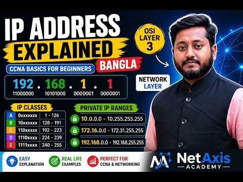 IP Address Explained Bangla 🔥 Class A B C | Private IP | OSI Layer 3 | CCNA Basics