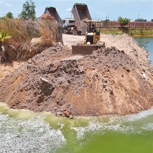 24K views · 222 reactions | Operation Skillful New PROJECT!! DELETE Deep POND by Dozer KOMATSU D31P & 8Ton Dump Truck Unloading | BulldozeR PoweR | Facebook