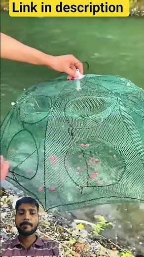 20-Hole Foldable Fishing Net | Easy Crayfish, Shrimp & Crab Catcher