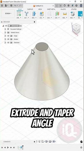 Fusion360: Create a Funnel #3dprinting #fusion360tutorial #fusion360