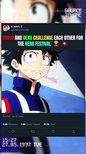 SHOTO AND DEKU CHALLENGE EACH OTHER FOR THE HERO FESTIVAL 🏆💥 | #anime #animeedit #myheroacademia