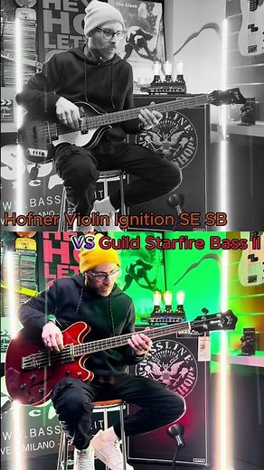Bass Battle! Hofner Violin Ignition SE SB vs. Guild Starfire Bass II 🎶 #bassguitar #bassplayer