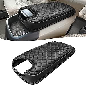 KBH Center Console Armrest Cover for 1999-2007 F250 F350 F450 F550 Super Duty & Ford Excursion, 2000-2008 F650 Accessories, Anti-Scratch, Black (Fits Bucket Seat Console Only)