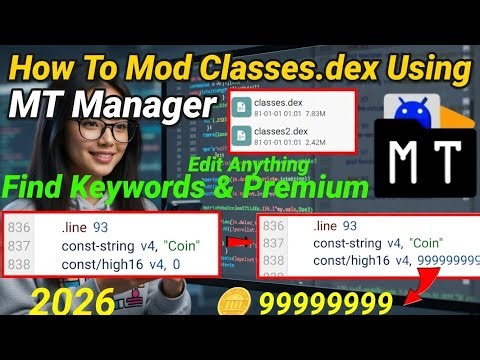 How To Edit Classes.dex Using MT Manager || 2026 | sehar tv