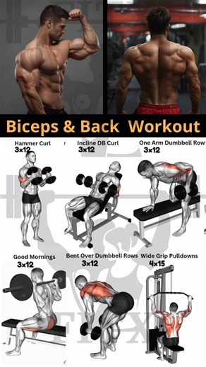 biceps & back Workout | Upper body| part 1 #dumbleworkout #fitnessmotivation #fitx #homeworkout #gym