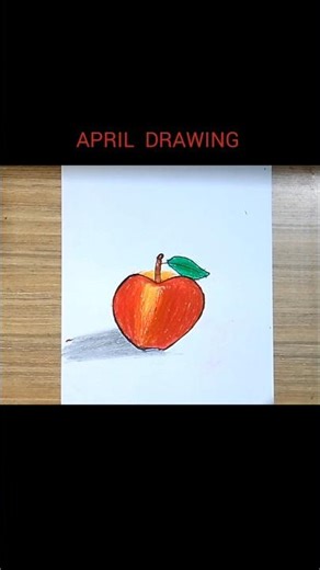 APPLE DRAWING EASY #art #painting #apple #easy #shorts #reels #foryou