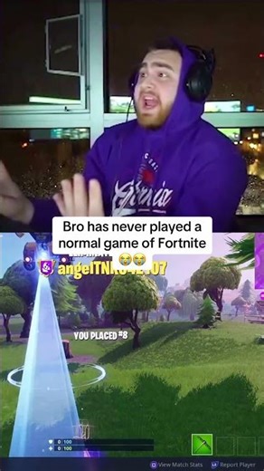 Bro has never played a normal game of Fortnite💀 #funny #viral #lospollostvmoments #clips #fortnite
