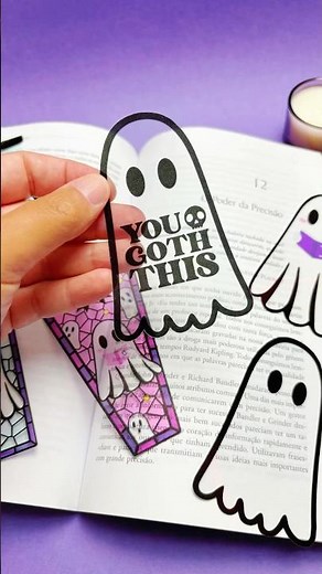 Cricut DIY Ghost Bookmarks 👻 Print & Cut Acetate Halloween Craft #halloweencraft #cricutcrafts