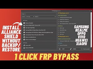 Samsung Frp Bypass Free Tool | Samsung Frp Bypass⚡Install Alliance Shield Without Backup/Restore🔥