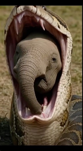Will the Python Swallows Elephant? 🐘 🐍 大蛇が象を丸呑みする衝撃の瞬間