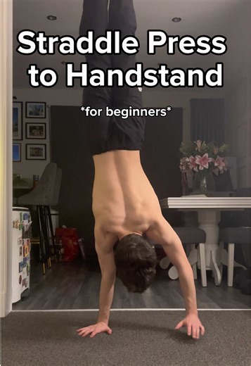 Straddle Press to Handstand Tutorial #calisthenics #handstand #pressup #bodyweight #straddle