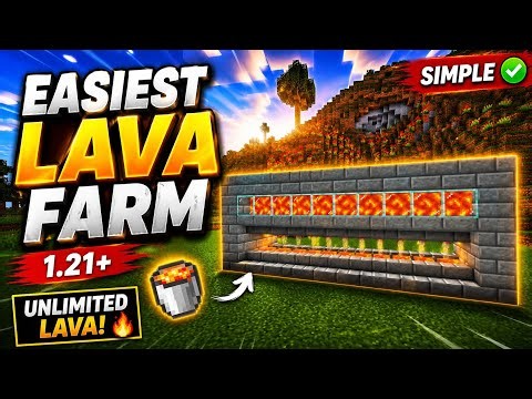 Unlimited Lava farm Tutorial || Automatic ( Minecraft 1.21/26.1)