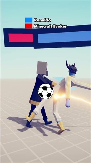 Ronaldo vs Minecraft Evoker ⚔️💥| Epic Battle | TABS Simulator #fighting #battle #gaming