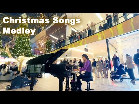 All I Want For Christmas Is You & Last Christmas | Public Piano at Shopping Mall