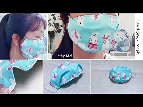 💎Hand Sewn Mask / 鼻梁下巴都上支条/纯手缝~轻轻松松完成！【HAND SEWN OR Machine 】可塞入医用口罩 /完美包覆无「隙」可乘~透气棉质布料