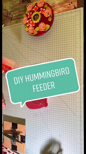Making a DIY hummingbird feeder using items from Dollar Tree. #hummingbird #hummingbirdfeeder #dollartreediy #dollartreecrafts #hummingbirdsoftiktok